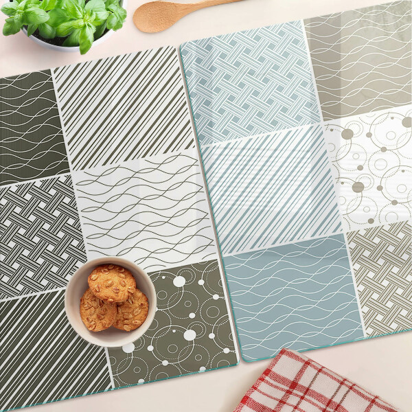 Snijplanken van glas Geometrische patronen en lijnen