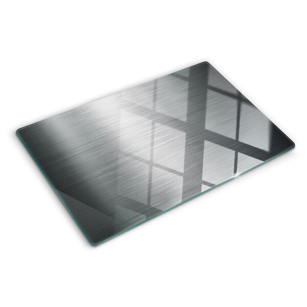 Snijplanken glas Geborsteld staal metallic effect