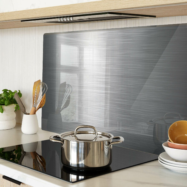 Snijplanken glas Geborsteld staal metallic effect