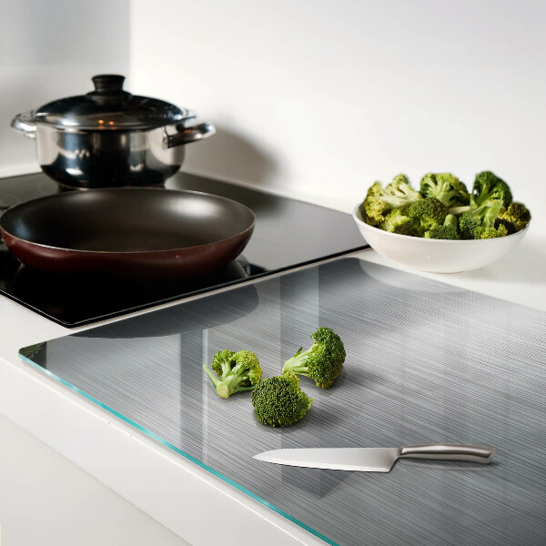 Snijplanken glas Geborsteld staal metallic effect