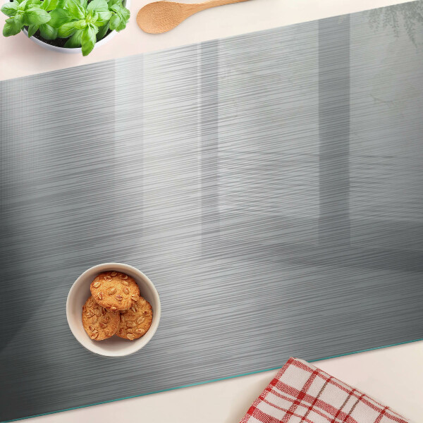 Snijplanken glas Geborsteld staal metallic effect