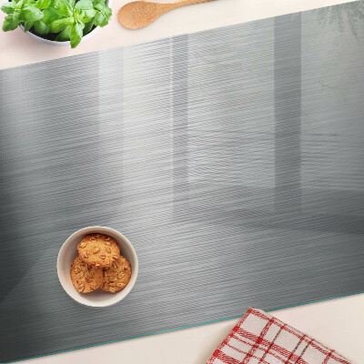 Snijplanken glas Geborsteld staal metallic effect