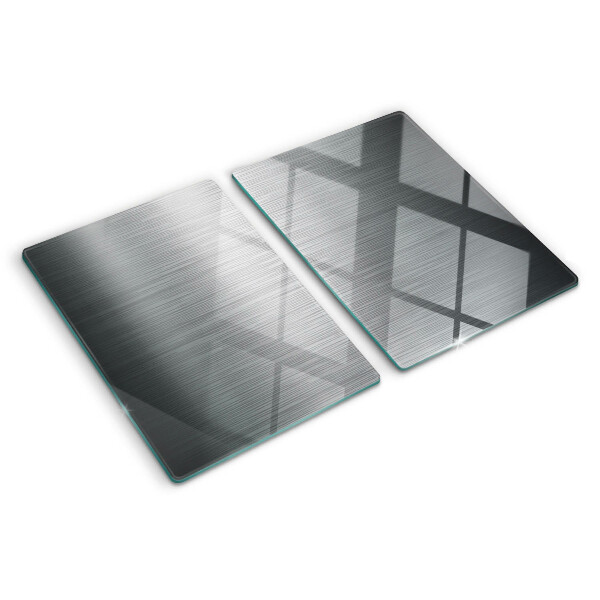 Snijplanken glas Geborsteld staal metallic effect