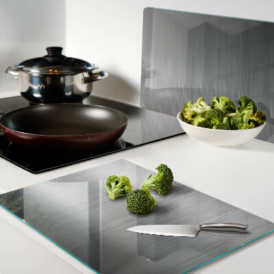 Snijplanken glas Geborsteld staal metallic effect