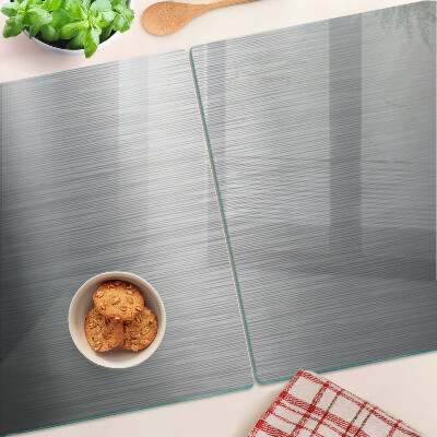 Snijplanken glas Geborsteld staal metallic effect
