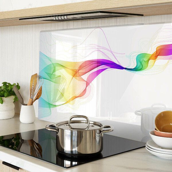 Glazen snijplanken Regenbooggolven van kleuren