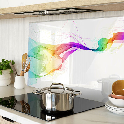 Glazen snijplanken Regenbooggolven van kleuren
