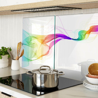 Glazen snijplanken Regenbooggolven van kleuren