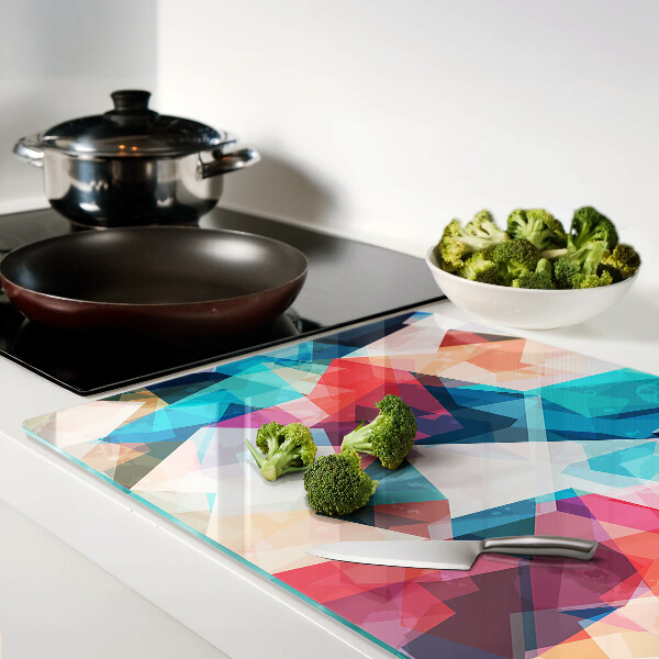 Snijplanken glas Abstracte geometrische vormen in pastelkleuren