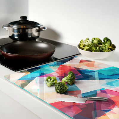 Snijplanken glas Abstracte geometrische vormen in pastelkleuren