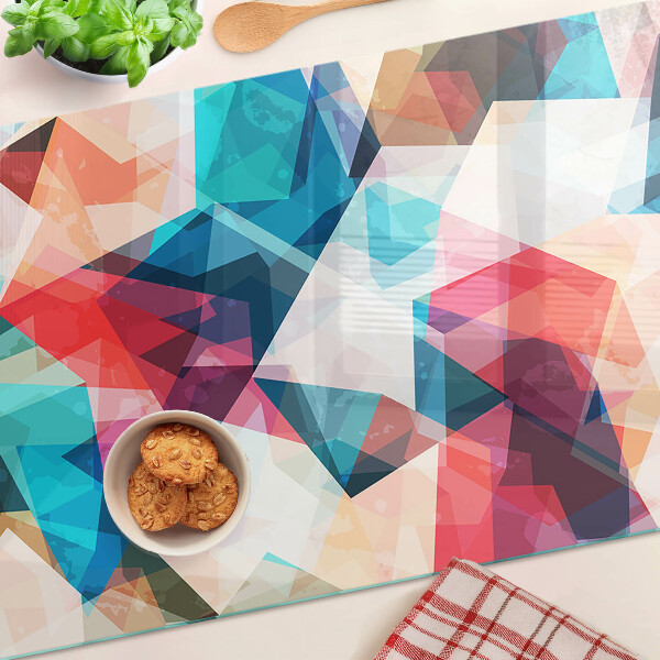 Snijplanken glas Abstracte geometrische vormen in pastelkleuren