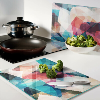 Snijplanken glas Abstracte geometrische vormen in pastelkleuren