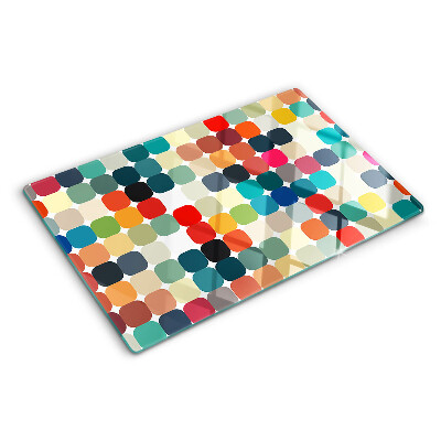 Glazen snijplanken Gekleurde cirkels in een raster