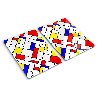 Snijplanken van glas Geometrie in de stijl van Mondriaan