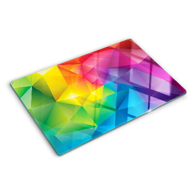 Snijplanken glas Kleurrijke geometrie in regenboogkleuren