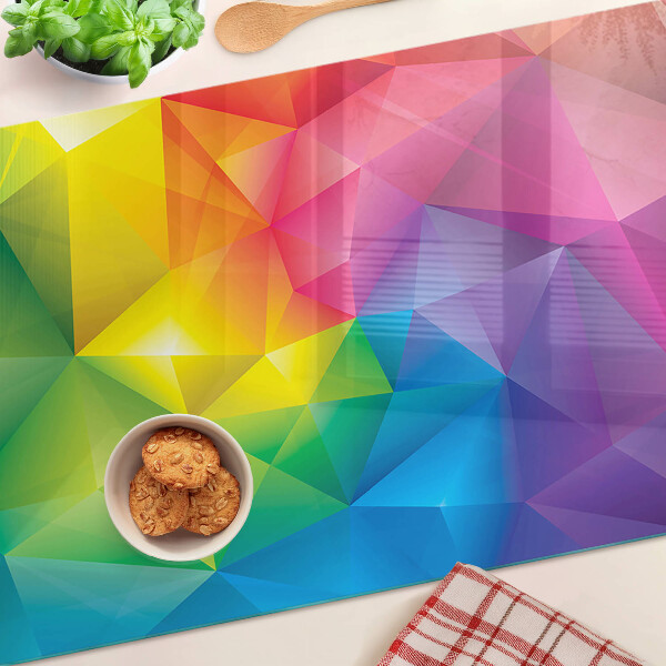Snijplanken glas Kleurrijke geometrie in regenboogkleuren