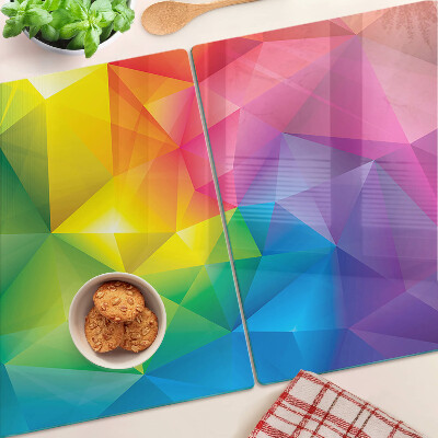 Snijplanken glas Kleurrijke geometrie in regenboogkleuren