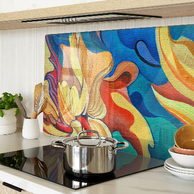 Glazen snijplanken Kleurrijke bloemen op een abstracte achtergrond