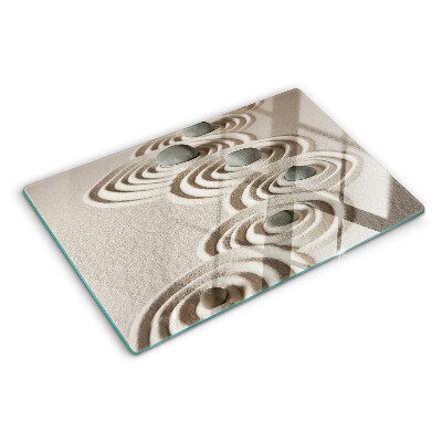 Snijplanken van glas Golvende patronen in het zand