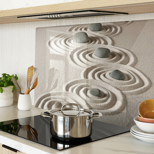 Snijplanken van glas Golvende patronen in het zand