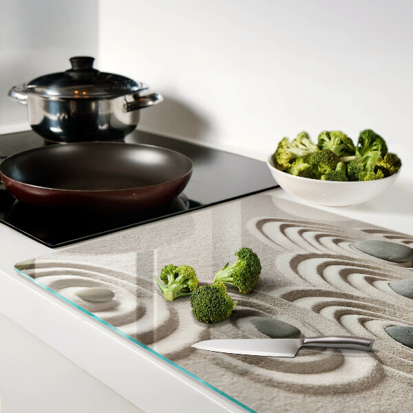 Snijplanken van glas Golvende patronen in het zand