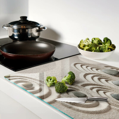 Snijplanken van glas Golvende patronen in het zand