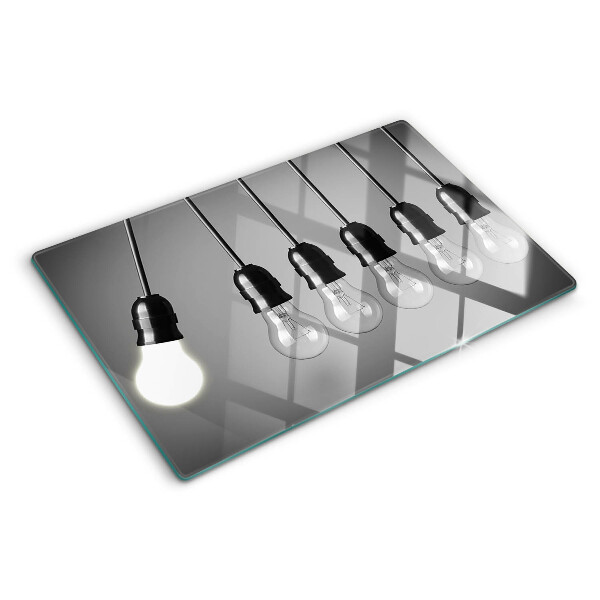 Snijplanken glas Gloeilampen aan kabels