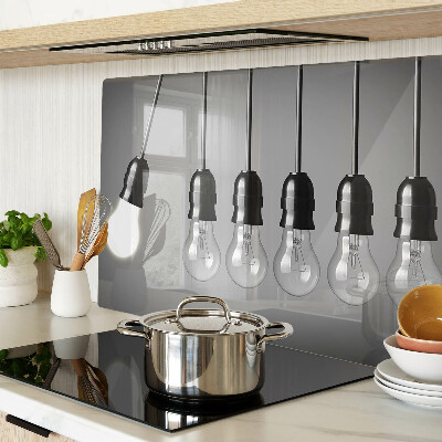 Snijplanken glas Gloeilampen aan kabels