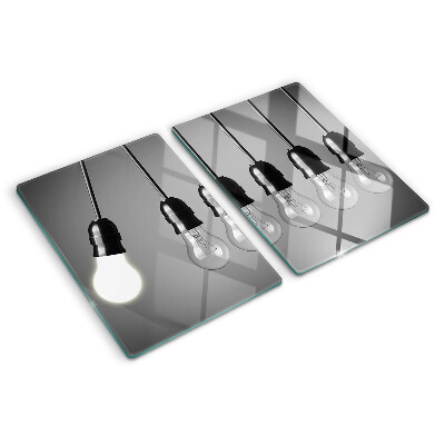 Snijplanken glas Gloeilampen aan kabels