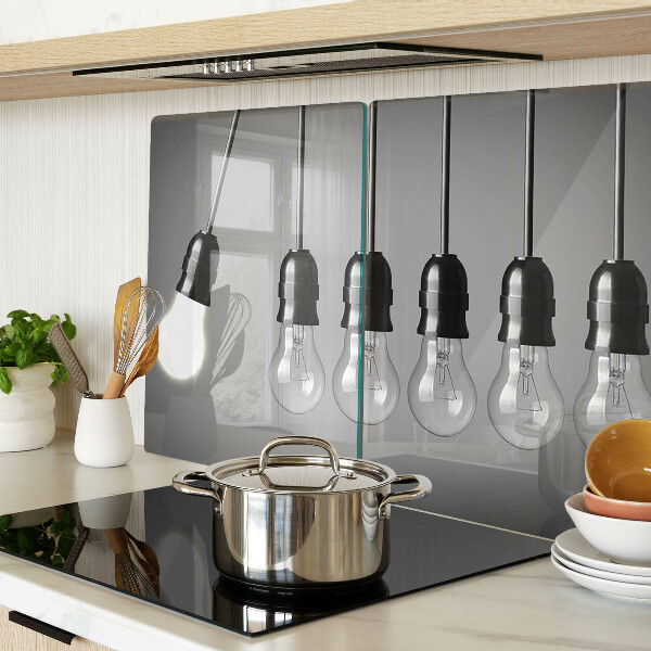 Snijplanken glas Gloeilampen aan kabels