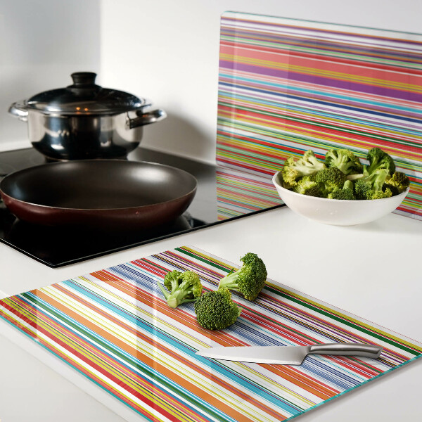 Snijplanken glas Kleurrijke strepen