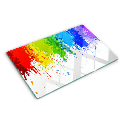 Glazen snijplanken Kleurrijke verfvlekken