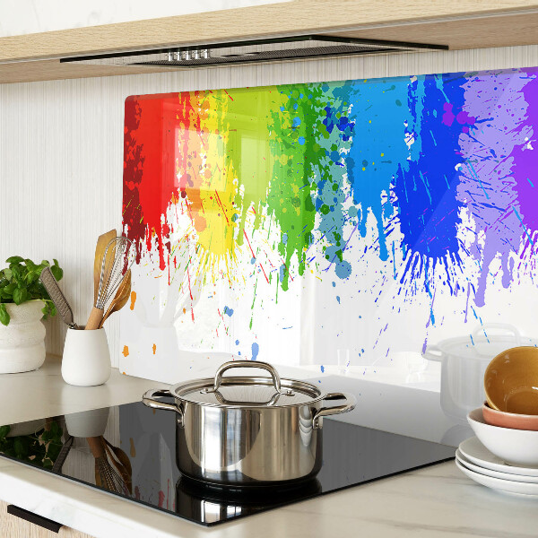 Glazen snijplanken Kleurrijke verfvlekken