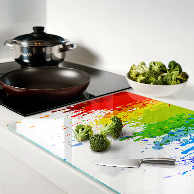 Glazen snijplanken Kleurrijke verfvlekken