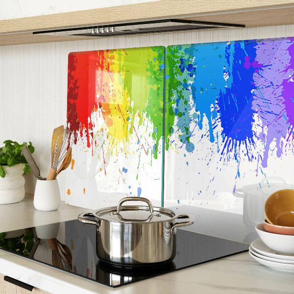 Glazen snijplanken Kleurrijke verfvlekken