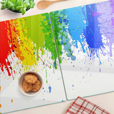 Glazen snijplanken Kleurrijke verfvlekken