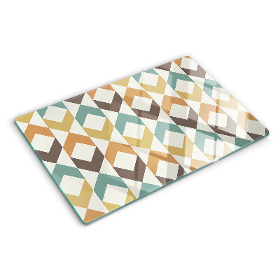 Glazen snijplanken Geometrische vormen in pastelkleuren