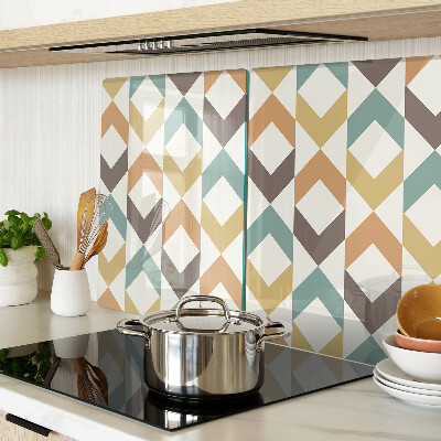 Glazen snijplanken Geometrische vormen in pastelkleuren