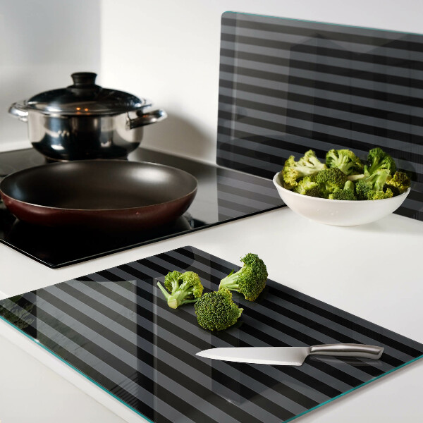 Snijplanken glas Verticale strepen in grijstinten