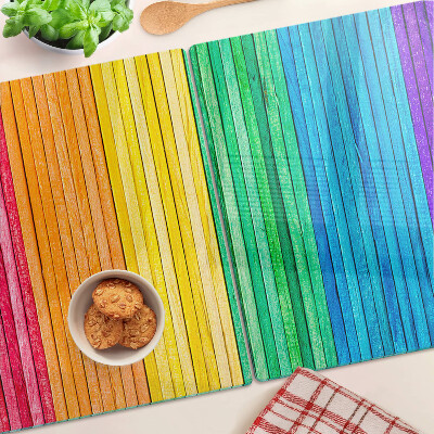 Glazen snijplanken Regenboogkleurige strepen