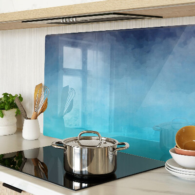 Snijplanken van glas Transparante mist in blauwe tinten