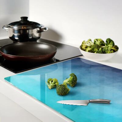 Snijplanken van glas Transparante mist in blauwe tinten