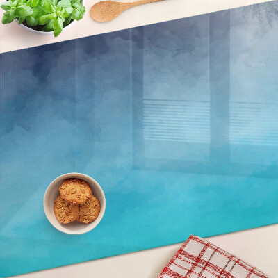 Snijplanken van glas Transparante mist in blauwe tinten