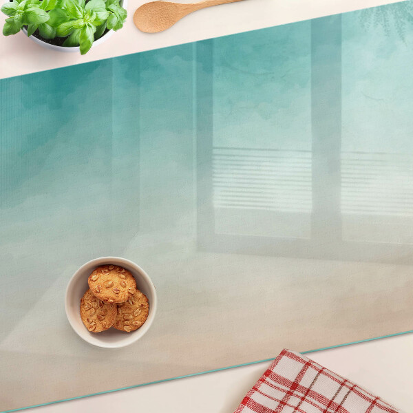 Snijplanken glas Blauw en oranje verloop