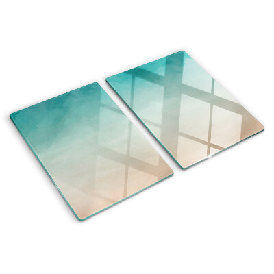 Snijplanken glas Blauw en oranje verloop