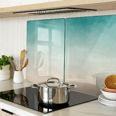 Snijplanken glas Blauw en oranje verloop