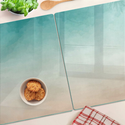 Snijplanken glas Blauw en oranje verloop