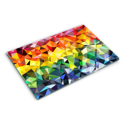 Glazen snijplanken Kleurrijk mozaïek van driehoeken