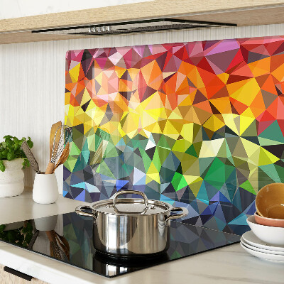 Glazen snijplanken Kleurrijk mozaïek van driehoeken