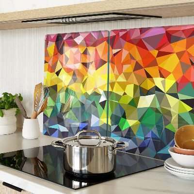 Glazen snijplanken Kleurrijk mozaïek van driehoeken